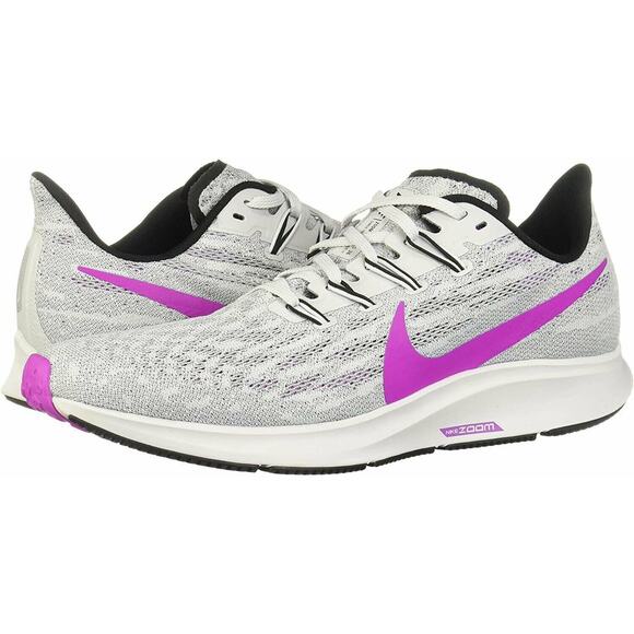 Nike Men Air Zoom Pegasus 36 Running Shoes Pure Platinum/Hyper Violet Men 10 US main image 8